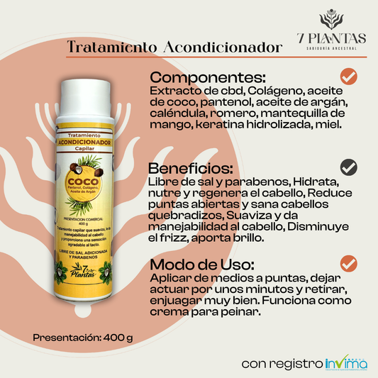 Tratamiento Acondicionador de Coco