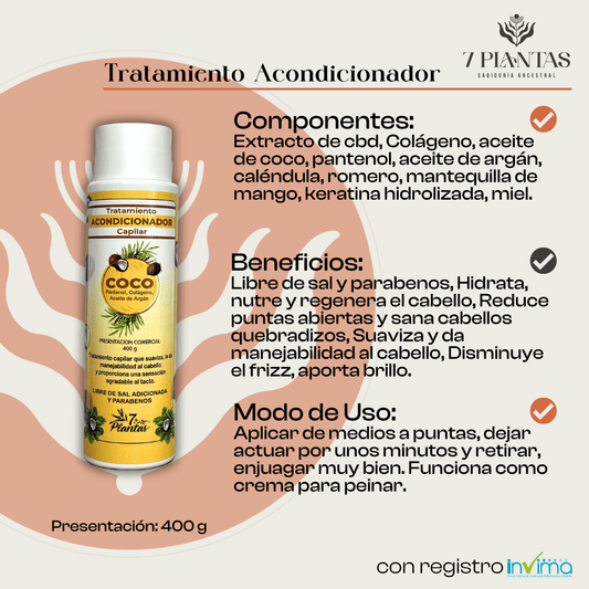 Tratamiento Acondicionador de Coco
